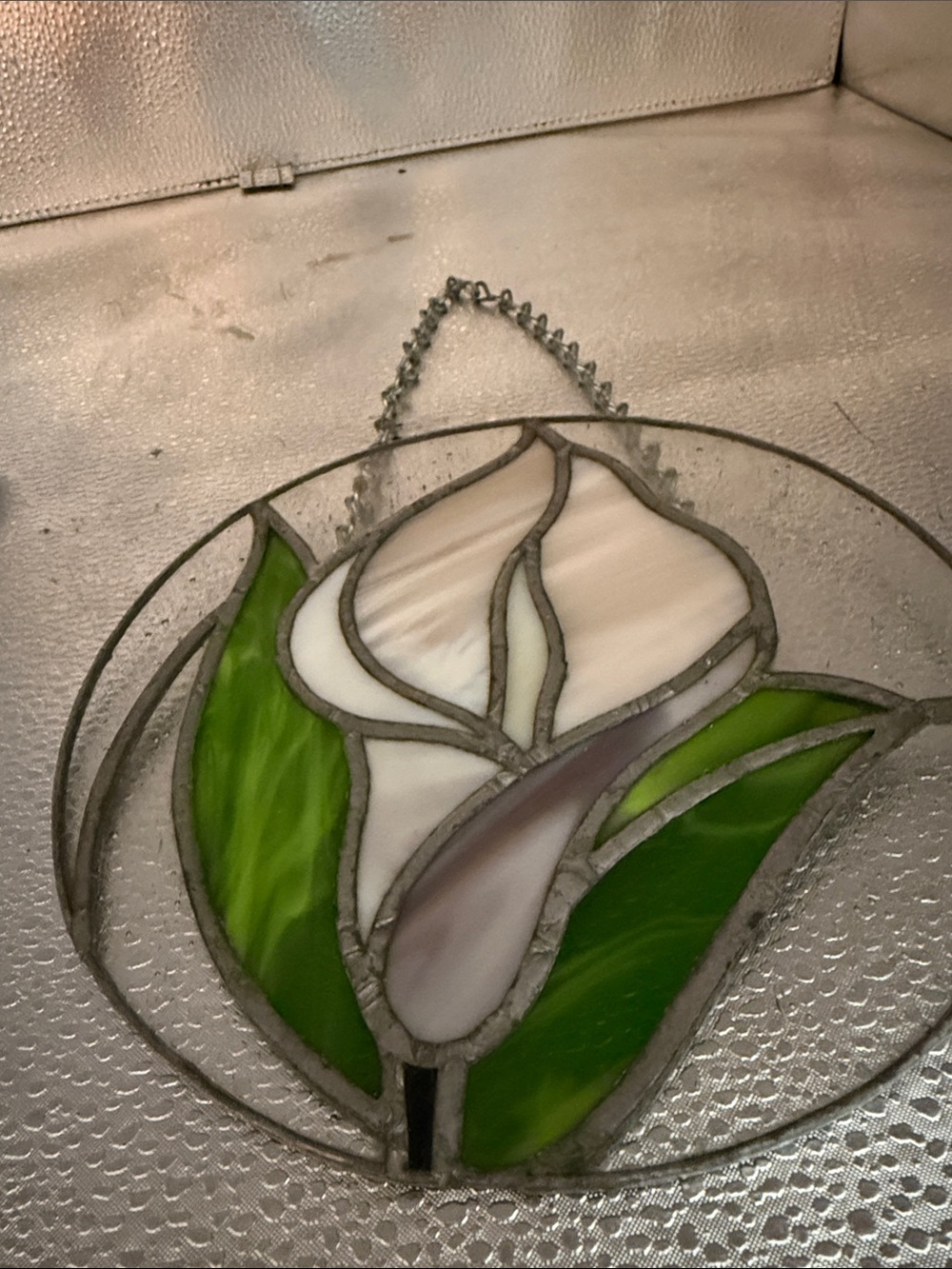Hand made Cala Lily Stained glass